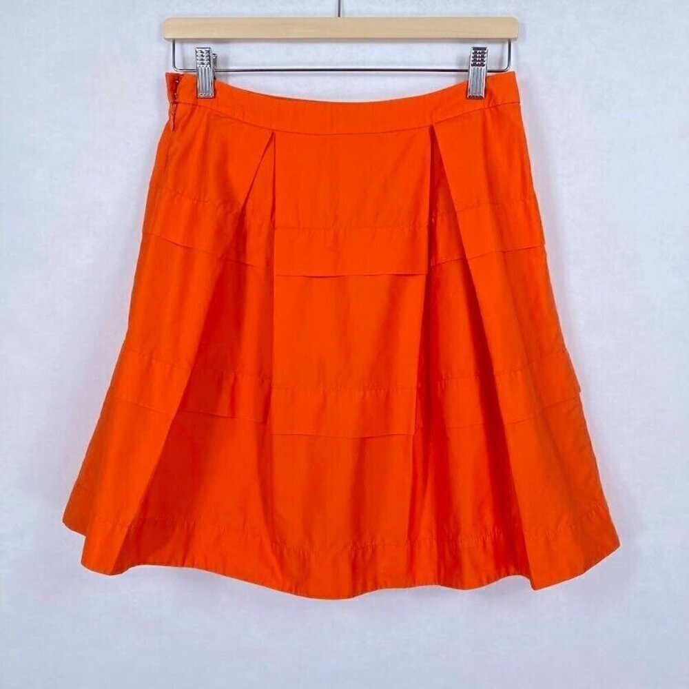 J. Crew Pleated Mini Cotton Skirt Lightweight Summer Preppy Whimsy Fun Sateen 0
